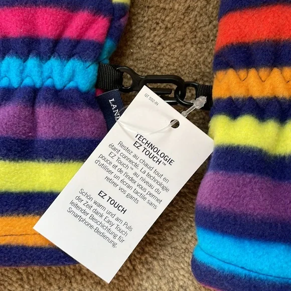 NWT - girl’s lands’ end fleece gloves - New - never worn - Picture 3 of 5